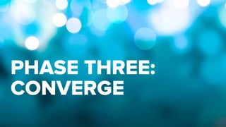 PHASE THREE:
CONVERGE
 