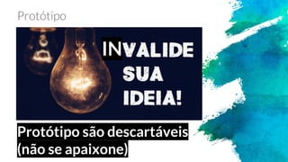 Protótipo
Protótipo são descartáveis
(não se apaixone)
IN
 