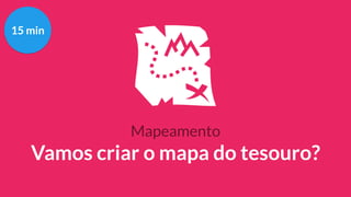 Mapeamento
Vamos criar o mapa do tesouro?
15 min
 