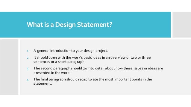 Design statement