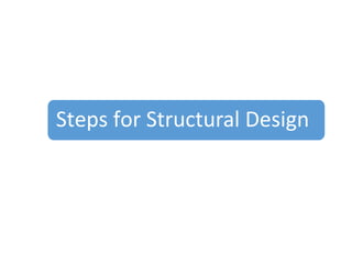 Steps for Structural Design

 