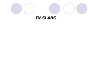 IN SLABS
 