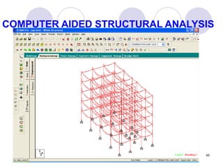 Dr.G.S.Suresh 65
COMPUTER AIDED STRUCTURAL ANALYSIS
 