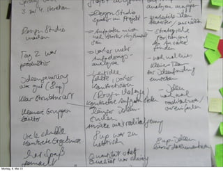 Tipps
- Aufwärmübung fürs Zeichnen
machen
- Musik (beim Skizzieren)
- Verpﬂegung und Pausen einplanen
(Essen, Trinken, E-Mails checken)
 