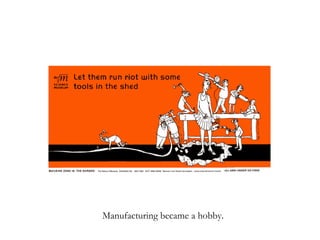 Manufacturing became a hobby. 
