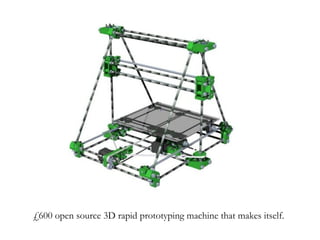 £600 open source 3D rapid prototyping machine that makes itself. 