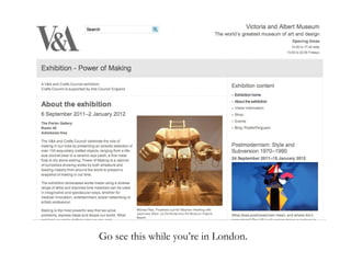 Go see this while you’re in London. 