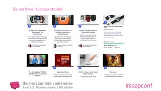 So we have ‘success stories’
 