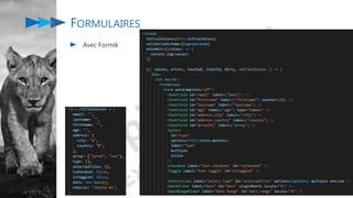 FORMULAIRES
Avec Formik
 
