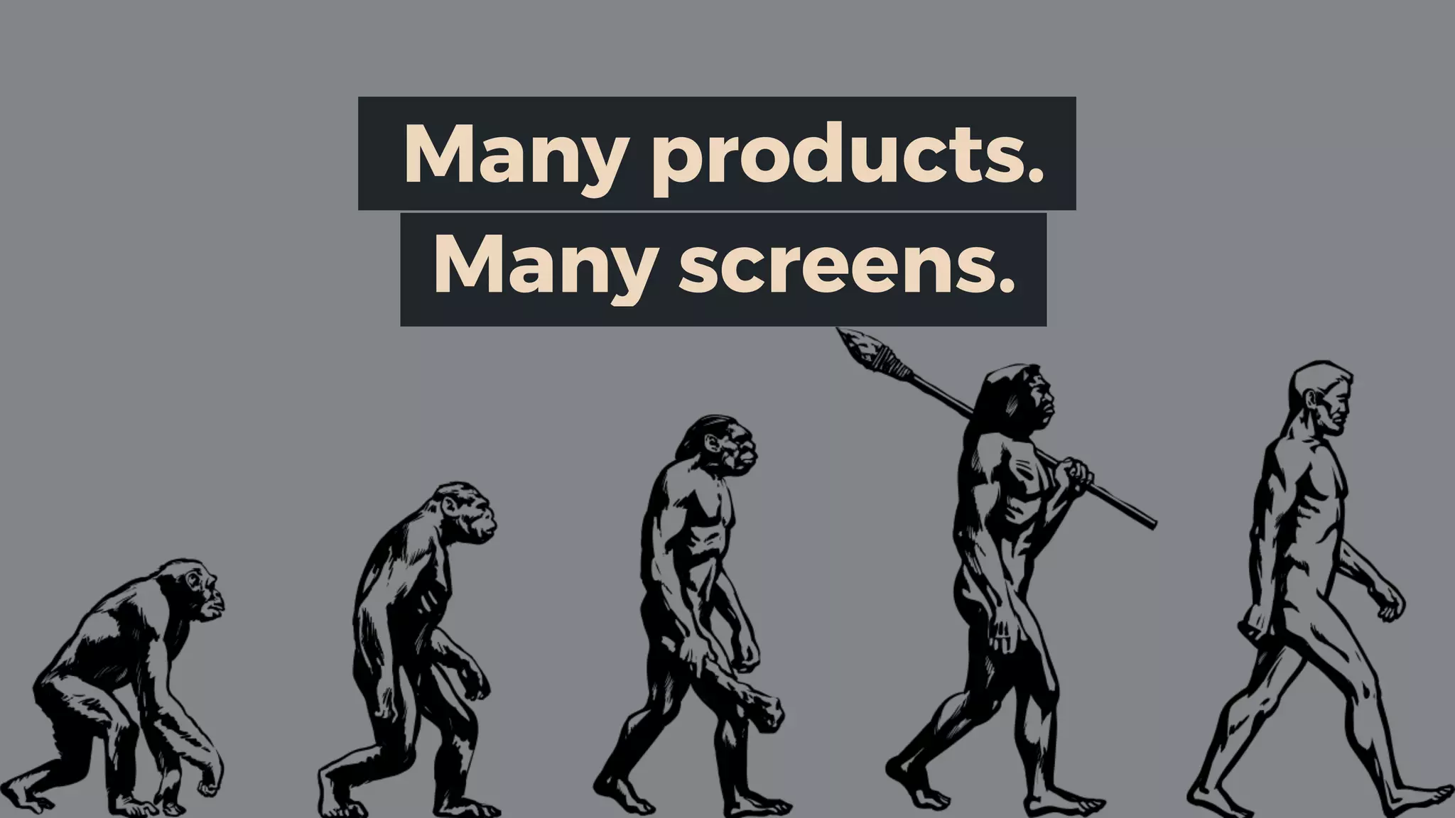 Many products.
Many screens.
 