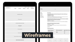 Wireframes
 