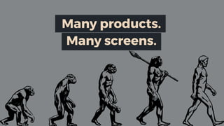 Many products.
Many screens.
 