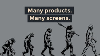 Many products.
Many screens.
 