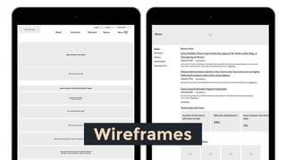 Wireframes
 