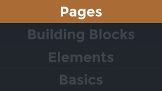 Elements
Building Blocks
Pages
Basics
 