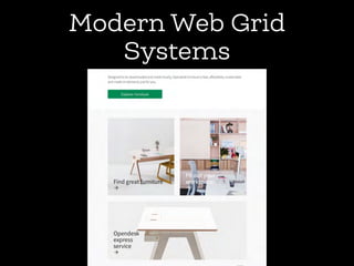 Modern Web Grid
Systems
 