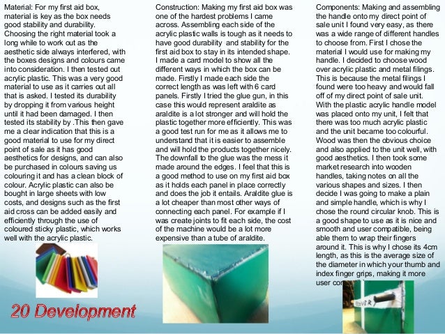 A level design and technology coursework example image