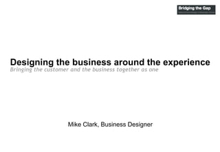 EQUTY DERIVATIVES GROUP

Designing the business around the experience
Bringing the customer and the business together as one

Mike Clark, Business Designer

 