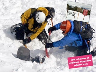 how to become an
avalanche expert (the
quickest way)
 