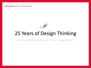 25 Years of Design Thinking
 1 6   C O N S T R U C T S   O F   T H E   J O U R N E Y
 