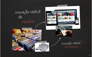 inovação radical
de
negócio
inovação radical
tecnológica
 