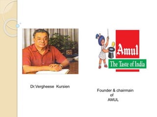 Dr.Vergheese Kursien
Founder & chairmain
of
AMUL
 