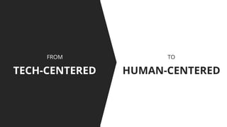 FROM
TECH-CENTERED
TO
HUMAN-CENTERED
 