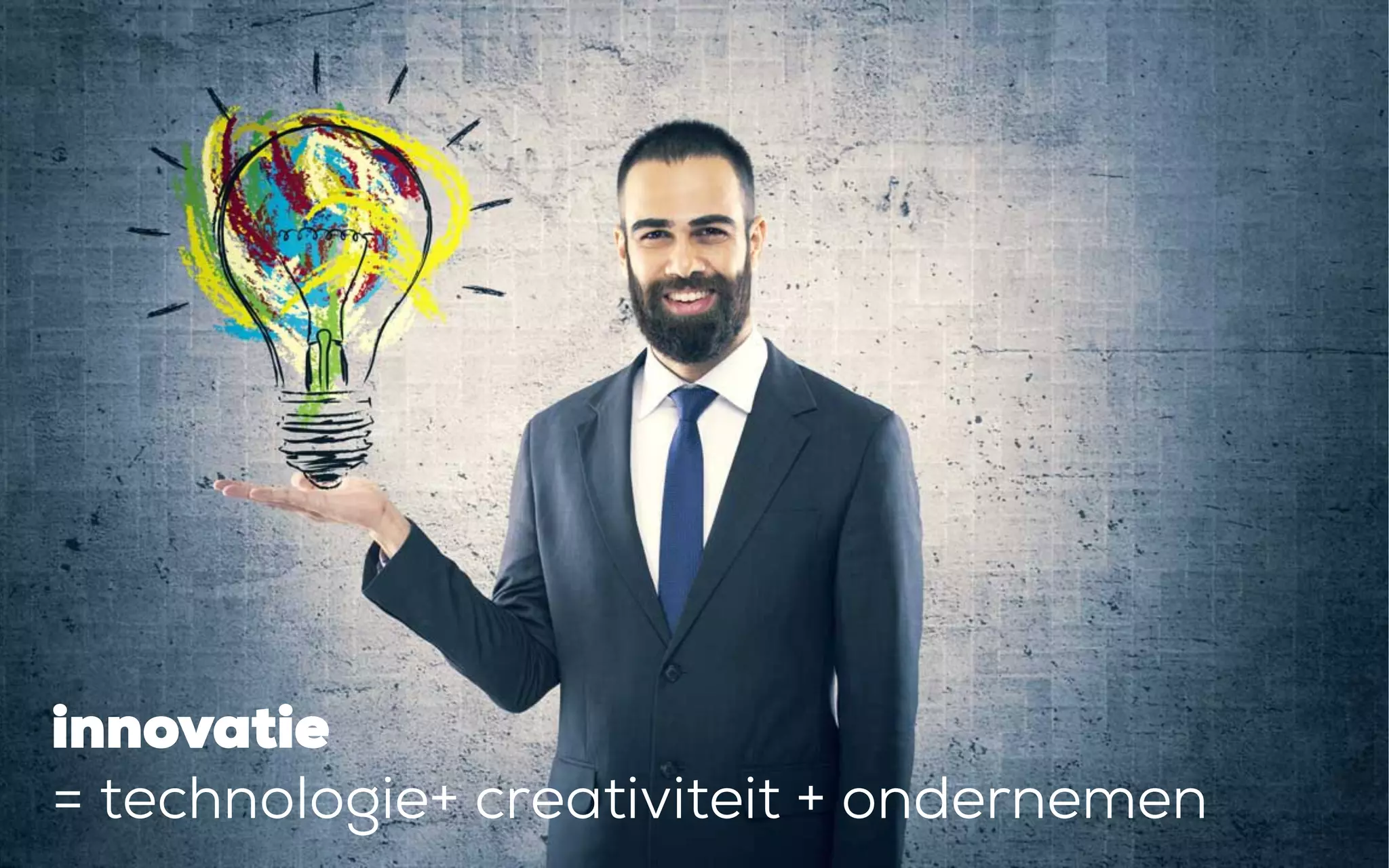 innovatie
= technologie+ creativiteit + ondernemen
 