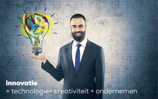 innovatie
= technologie+ creativiteit + ondernemen
 