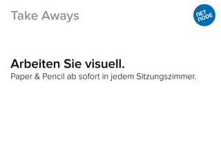 Arbeiten Sie visuell.
Paper & Pencil ab sofort in jedem Sitzungszimmer.
Take Aways
 