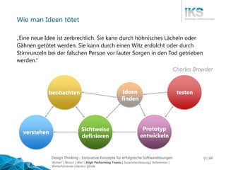 Design Thinking - Innovative Konzepte für erfolgreiche Softwarelösungen 56 | 84
Soziale Exzellenz
Der Besserwisser
 zerle...