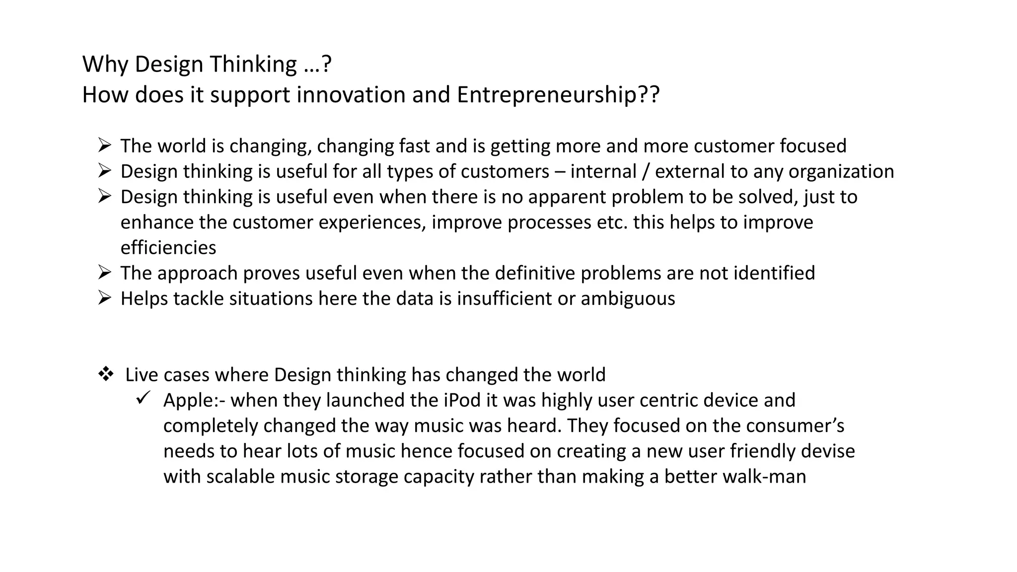 Design Thinking - Entrepreneurship & Innovation | PPTX