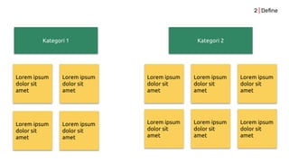 Lorem ipsum
dolor sit
amet
Lorem ipsum
dolor sit
amet
Kategori 1
Lorem ipsum
dolor sit
amet
Lorem ipsum
dolor sit
amet
Lorem ipsum
dolor sit
amet
Kategori 2
Lorem ipsum
dolor sit
amet
Lorem ipsum
dolor sit
amet
Lorem ipsum
dolor sit
amet
Lorem ipsum
dolor sit
amet
Lorem ipsum
dolor sit
amet
2 | Deﬁne
 