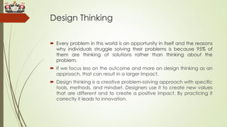 Design Thinking & Product Innovation Fundamentals | PDF