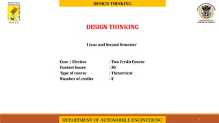 Design Thinking _ The process of design thinking | PPTX