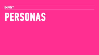 PERSONAS
EMPATHY
 