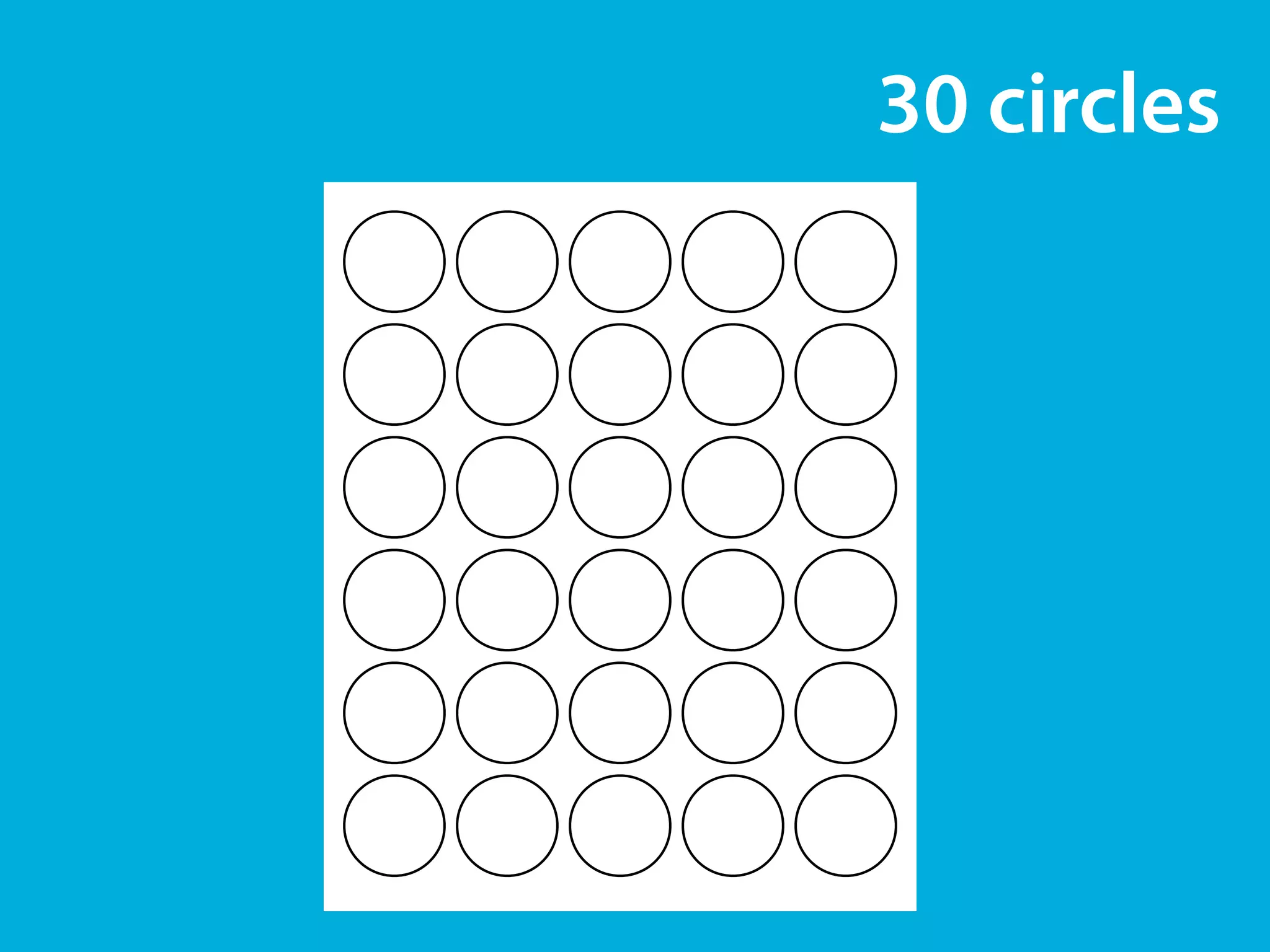 30 circles 
 