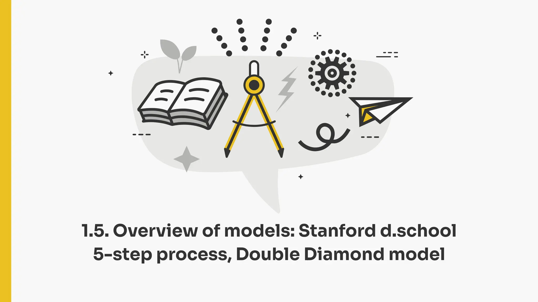 1.5. Overview of models: Stanford d.school
5-step process, Double Diamond model
 