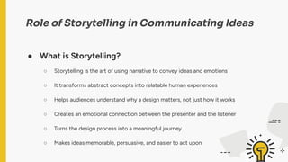 Storytelling In Design Design Thinking - Module 5 - Visualization, Storytelling and ...