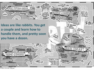 Ideas are like rabbits. You get a couple and learn how to handle them, and pretty soon you have a dozen.  