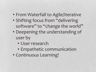 Design thinking & Software Development | PPTX