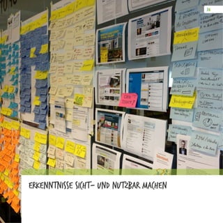 Erkenntnisse sicht- und nutzbar machen
 