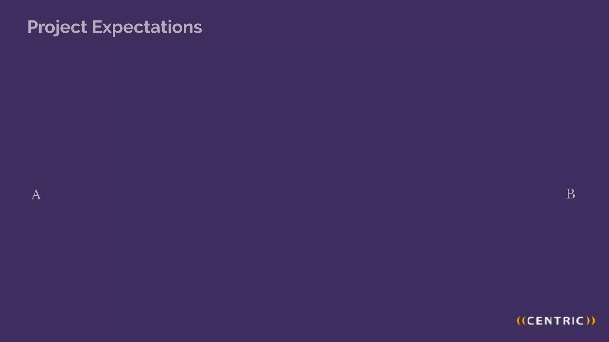 A B
Project Expectations
 