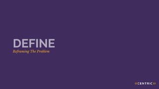Reframing The Problem
DEFINE
 