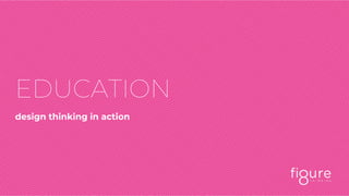 EDUCATION
design thinking in action
 