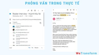 PHỎNG VẤN TRONG THỰC TẾ
WeTransform
 