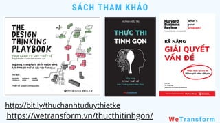 SÁCH THAM KHẢO
WeTransform
http://bit.ly/thuchanhtuduythietke
https://wetransform.vn/thucthitinhgon/
 
