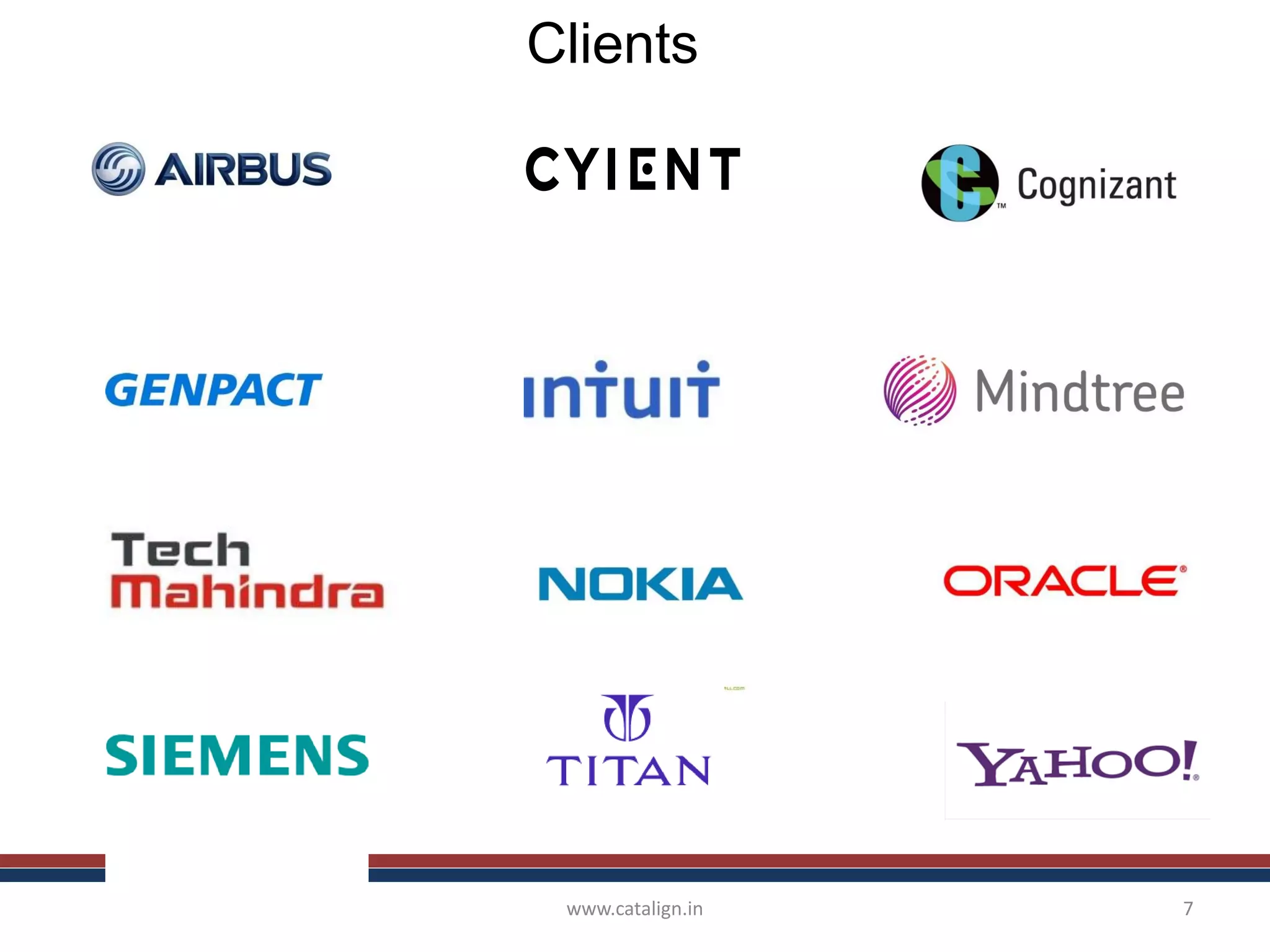 www.catalign.in 7
Clients
 