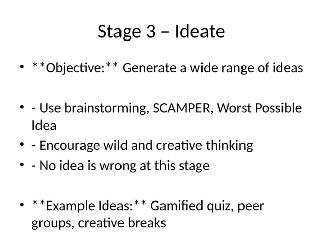 Design Thinking 4 Stages Presentation Pptx
