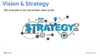 Vision & Strategy
We must plan to act, act to learn, learn to win.
 
